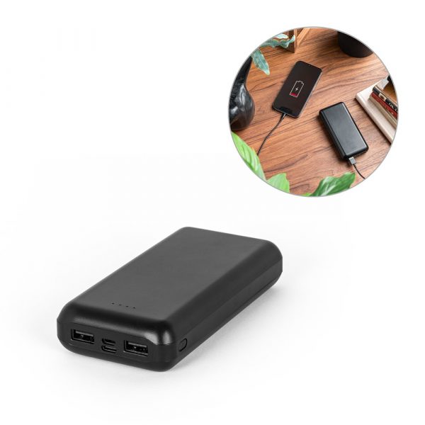 LEAKEY 20. Power banka 20 000 mAh zo recyklovaného ABS (100 % rABS)